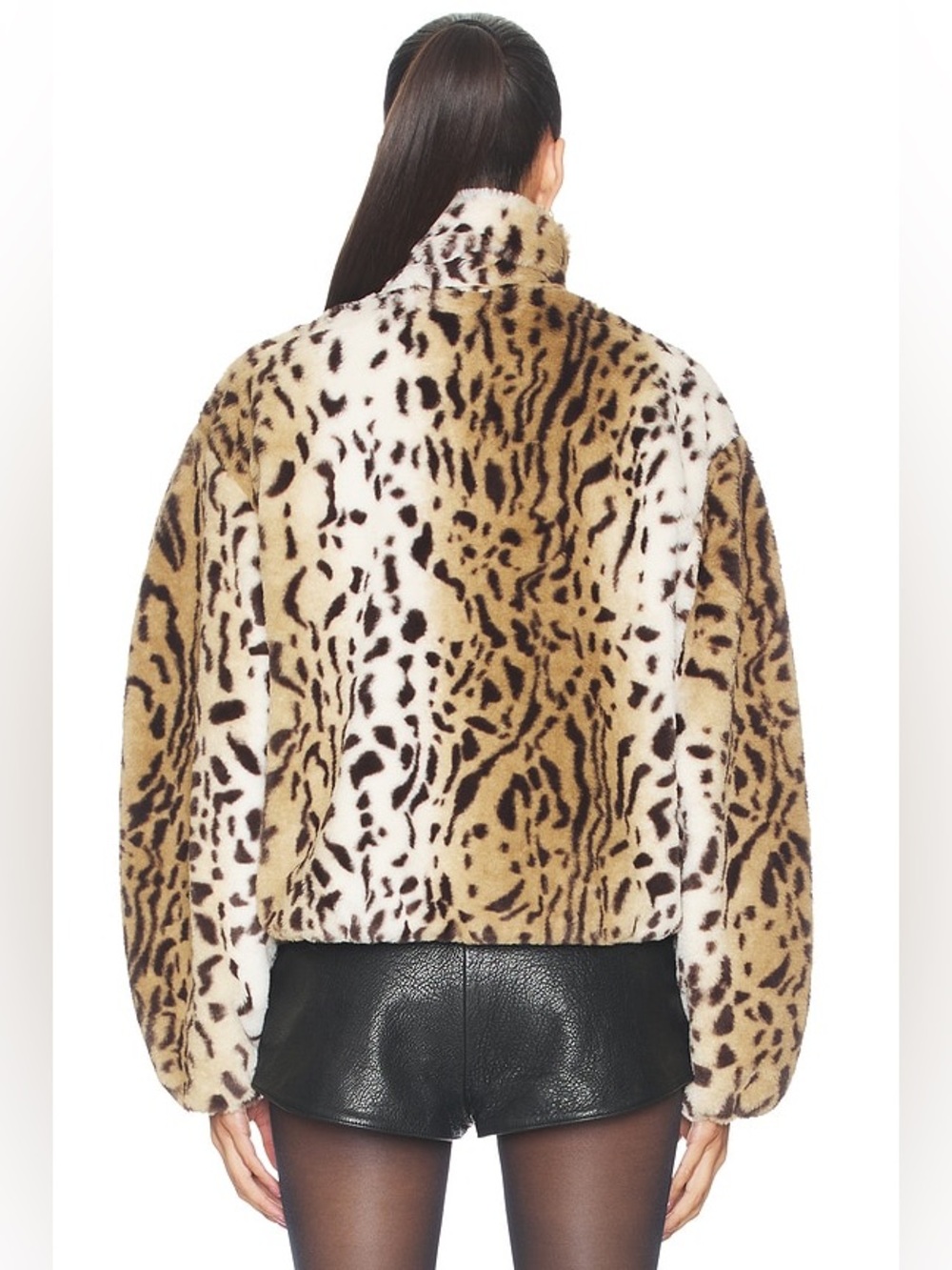 Amanda Uprichard × REVOLVE Como Bomber Jacket in Brown Multi Size Small - Picture 5 of 5